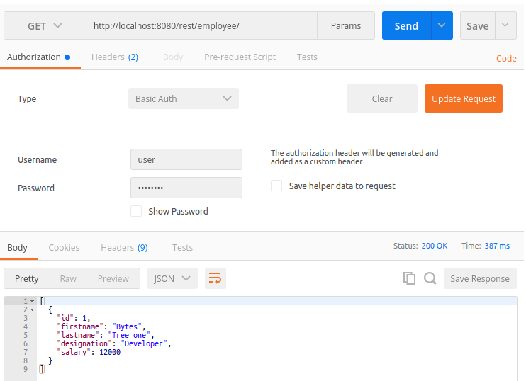Spring boot user authentication rest api 2025